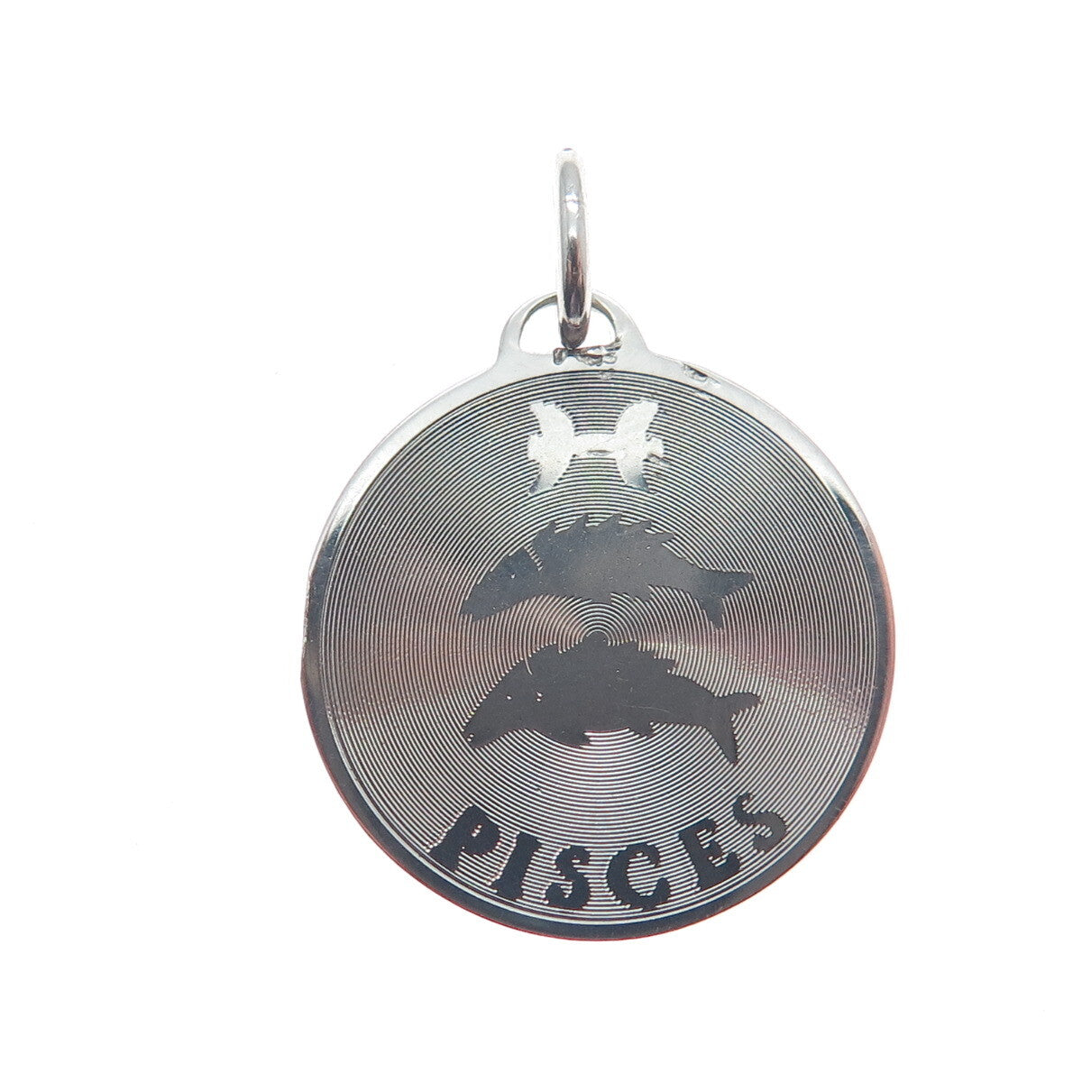 A & Z 925 Sterling Silver Vintage Pisces Zodiac Sign Minimalist Charm Pendant