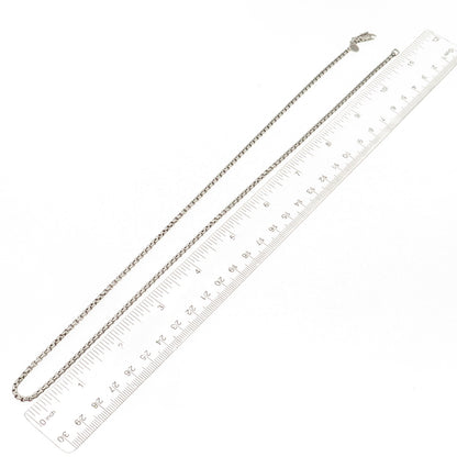 John Hardy Sterling Silver Vintage Round Box Chain Necklace 22" (broken lock)