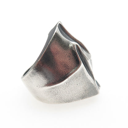 LAPPONIA 925 Sterling Vintage 1979 Finland Modernist Adjustable Ring Size 6.25