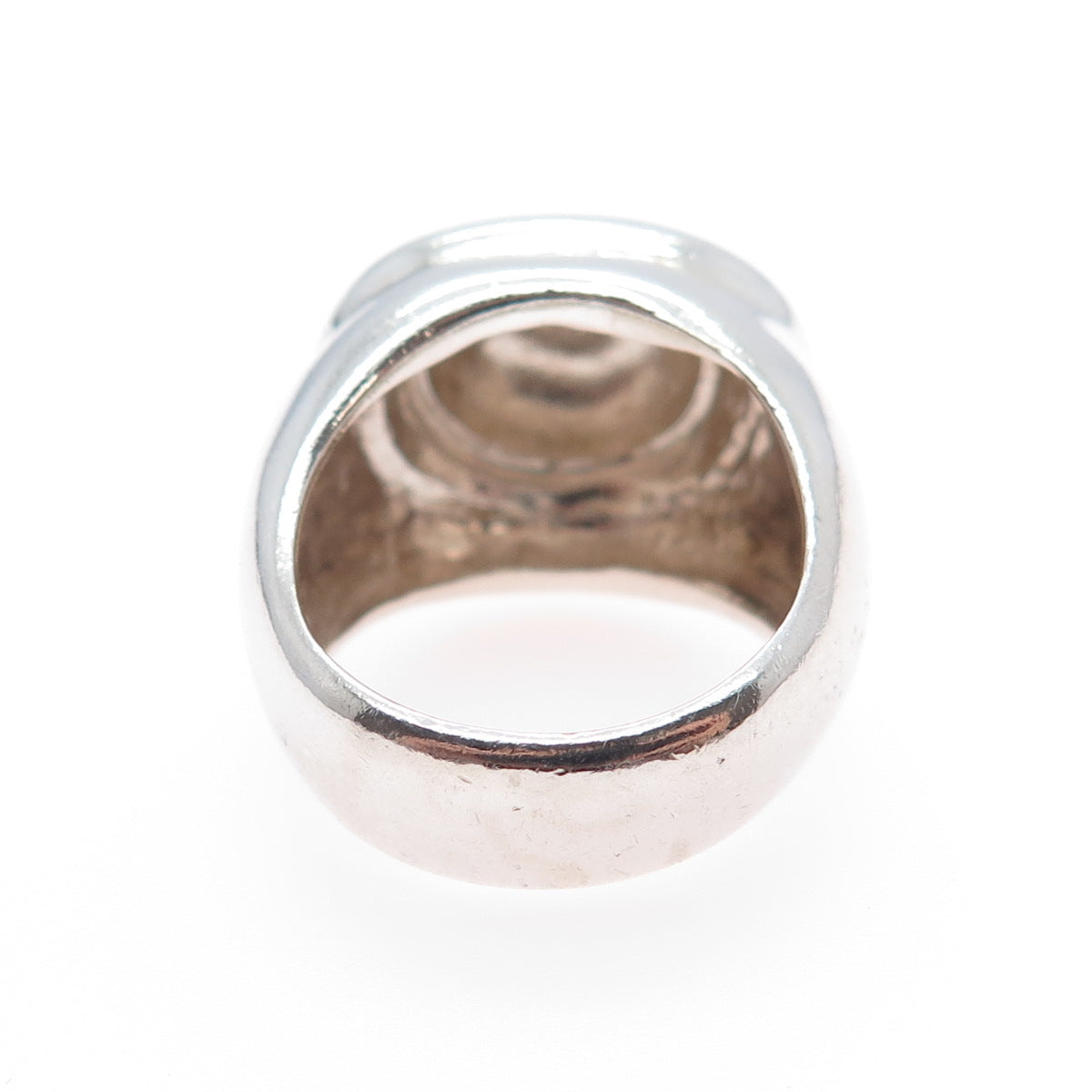 ZINA 925 Sterling Silver Vintage Modernist Wave Oxidized Ring Size 6