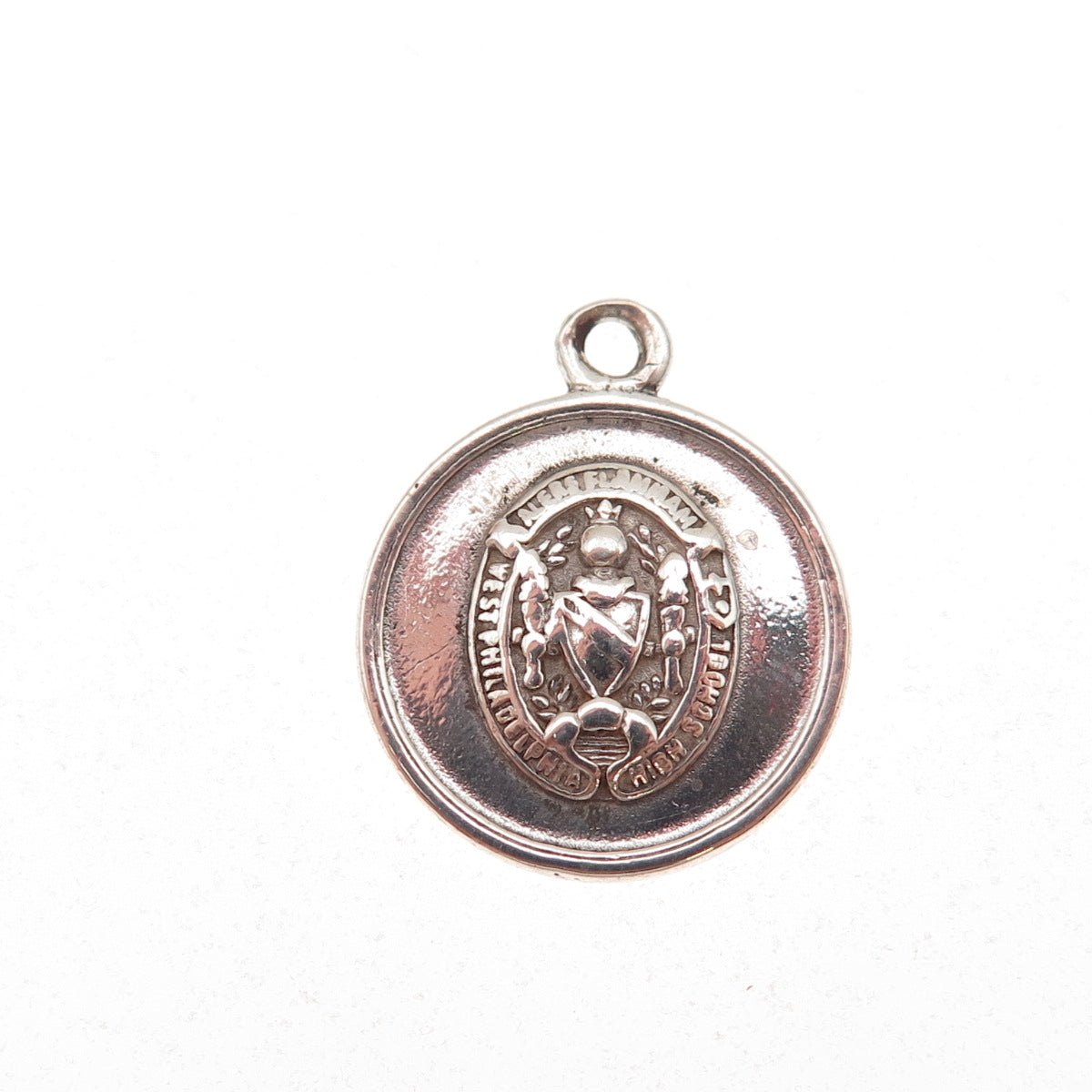 925 Sterling Silver Vintage West Philadelphia High School Charm Pendant
