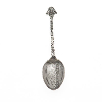 925 Sterling Antique Art Deco Pioneer Square Totem Pole Seattle Coffee Spoon