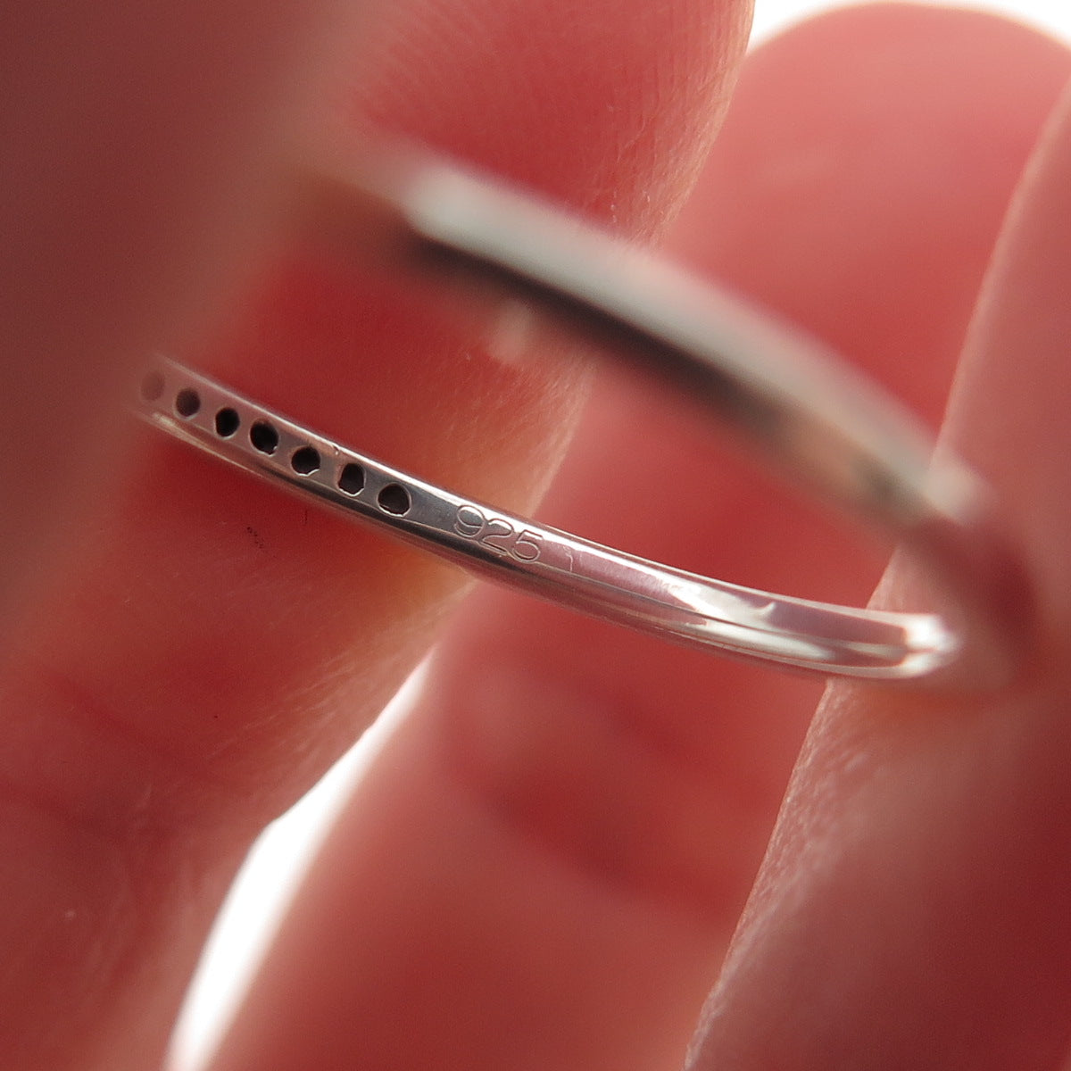 925 Sterling Silver Round-Cut C Z Half Eternity Stackable Band Ring Size 6.75