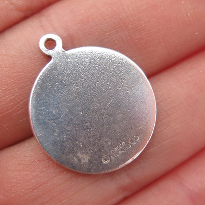 CREED 925 Sterling Silver Vintage Engraved Confirmation Charm Pendant