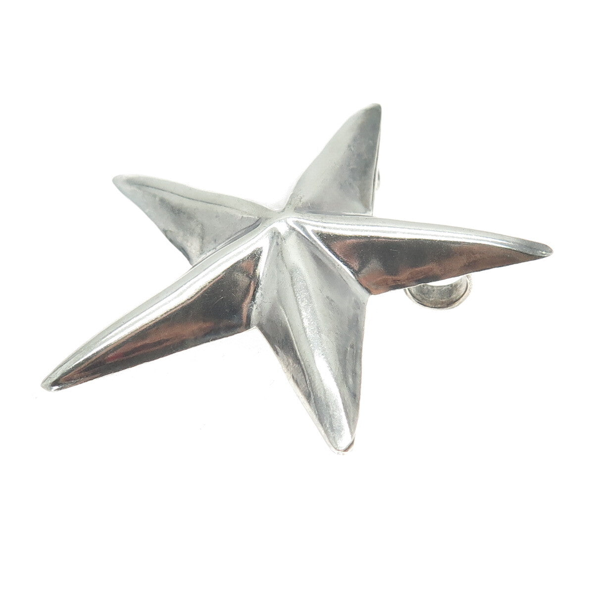 925 Sterling Silver Vintage Mexico Star Pin Brooch / Pendant