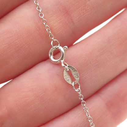 925 Sterling Vintage Topaz Amethyst Iolite Citrine Garnet Peridot Necklace 18"