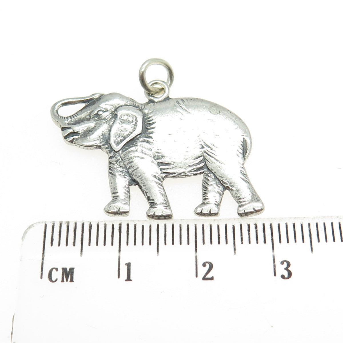 925 Sterling Silver Vintage Elephant For Good Luck 3D Pendant