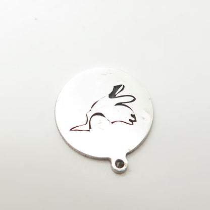 925 Sterling Silver USA Two In Town Flying Bird Charm Pendant