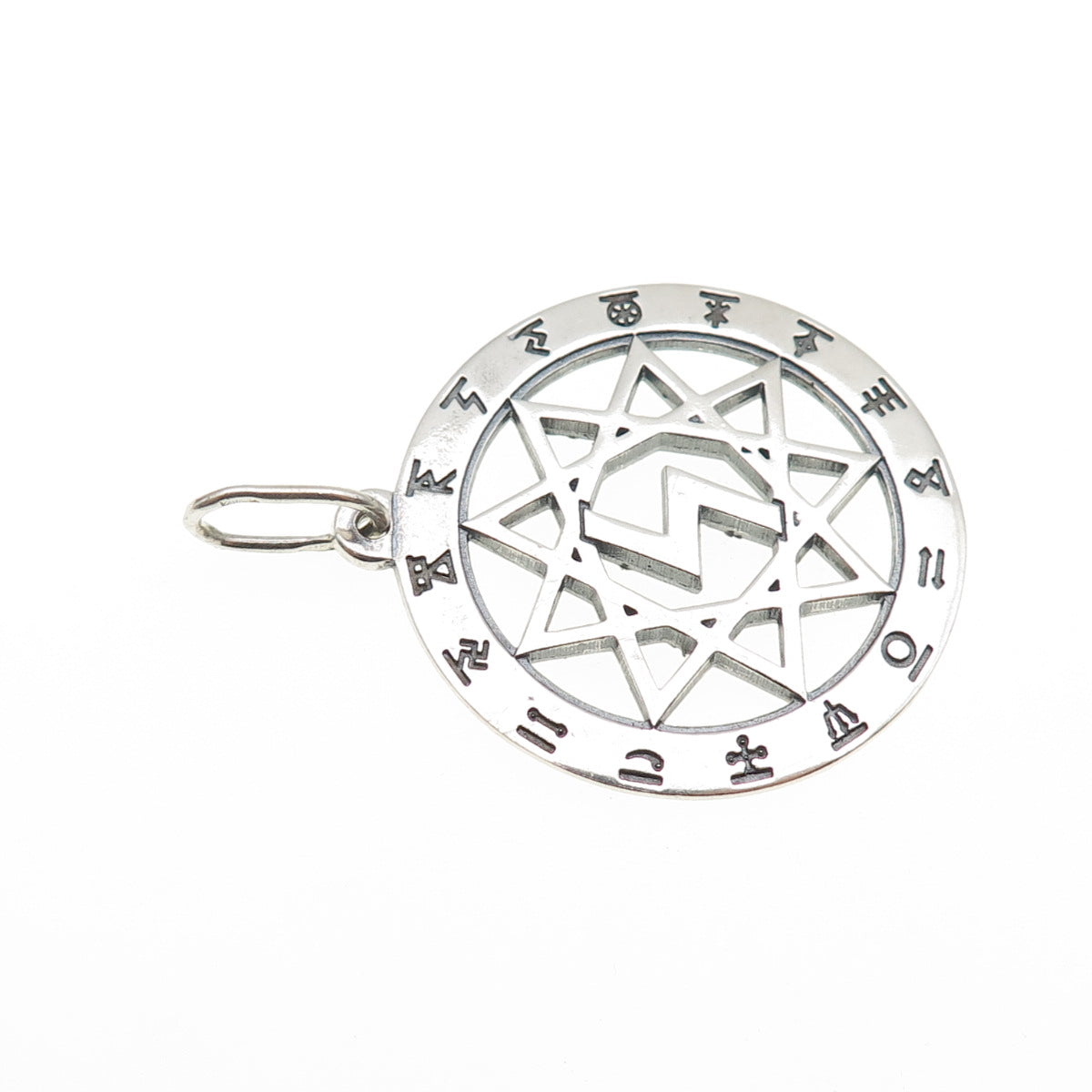 925 Sterling Vintage Ukraine Perunytsia in the Circle of Svarog Amulet Pendant