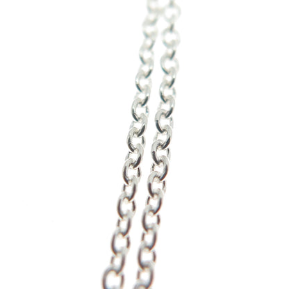 925 Sterling Silver Italy Modernist Ornate Oval Cable Chain Necklace 18"