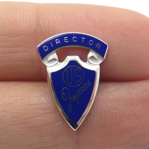 Number One 925 Sterling Silver Vintage Enamel "US Jaycees Director" Lapel Pin