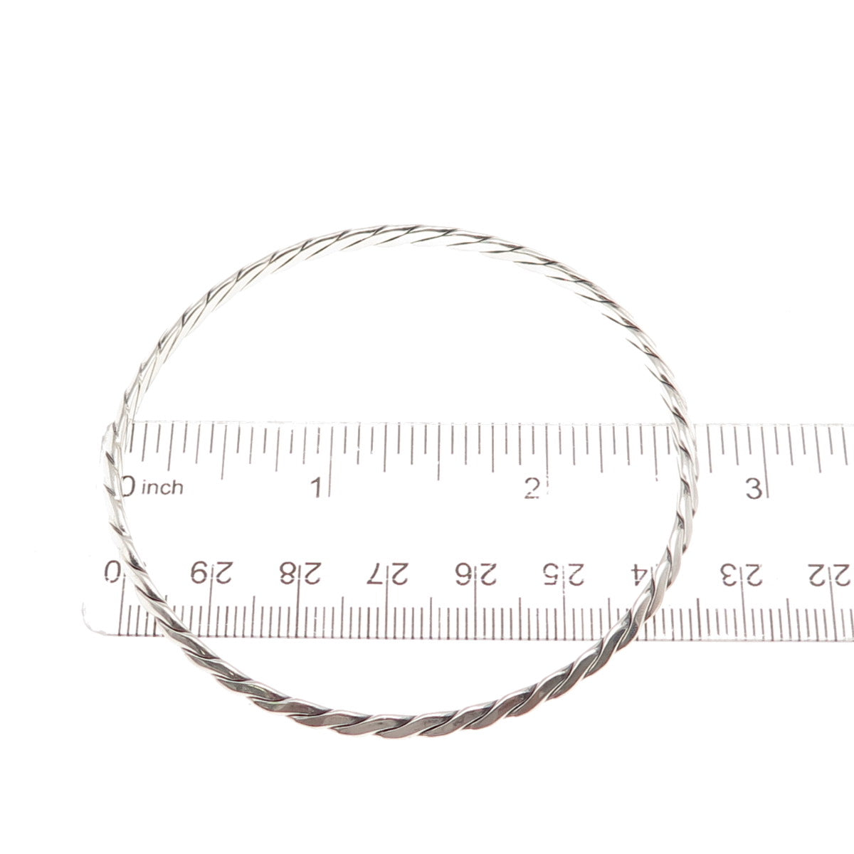 Tiffany & Co. 925 Sterling Silver Antique Art Deco Twisted Bangle Bracelet 8"