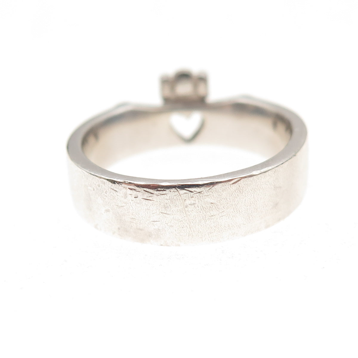 Solvar 925 Sterling Silver 14K Gold Vintage Dublin Irish Claddagh Ring Size 6