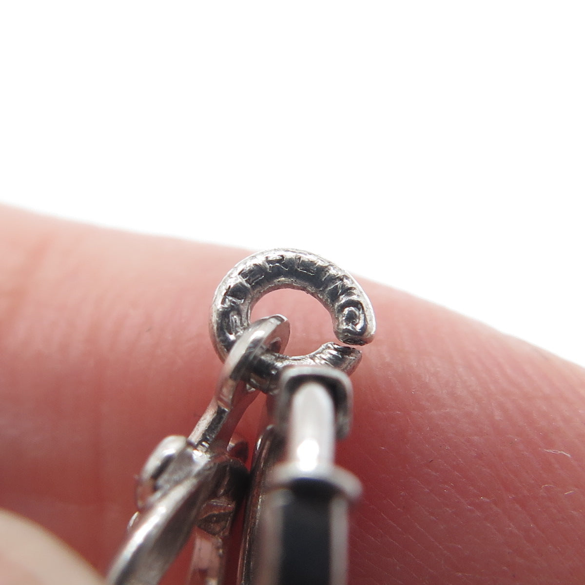 AMCO 925 Sterling Silver Antique Art Deco Floral Filigree Chain Necklace 16"