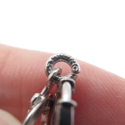 AMCO 925 Sterling Silver Antique Art Deco Floral Filigree Chain Necklace 16"