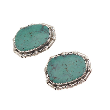 Patricia Platero Navajo Old Pawn 925 Sterling Vintage Turquoise Tribal Earrings