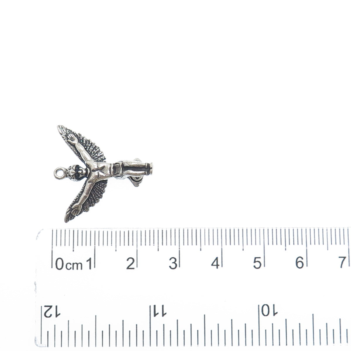 WHEELER MFG CO Sterling Silver Vintage Southwest Eagle Dancer Minimalist Pendant