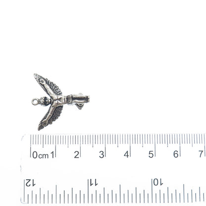 WHEELER MFG CO Sterling Silver Vintage Southwest Eagle Dancer Minimalist Pendant