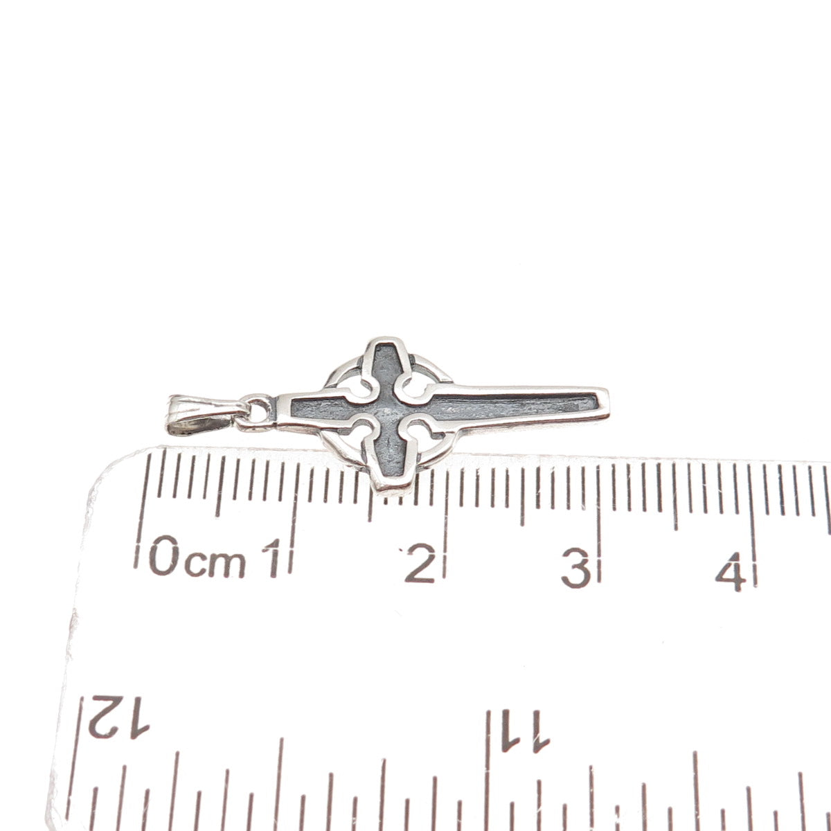 Michal Golan 925 Sterling Silver Vintage Celtic Cross Oxidized Charm Pendant