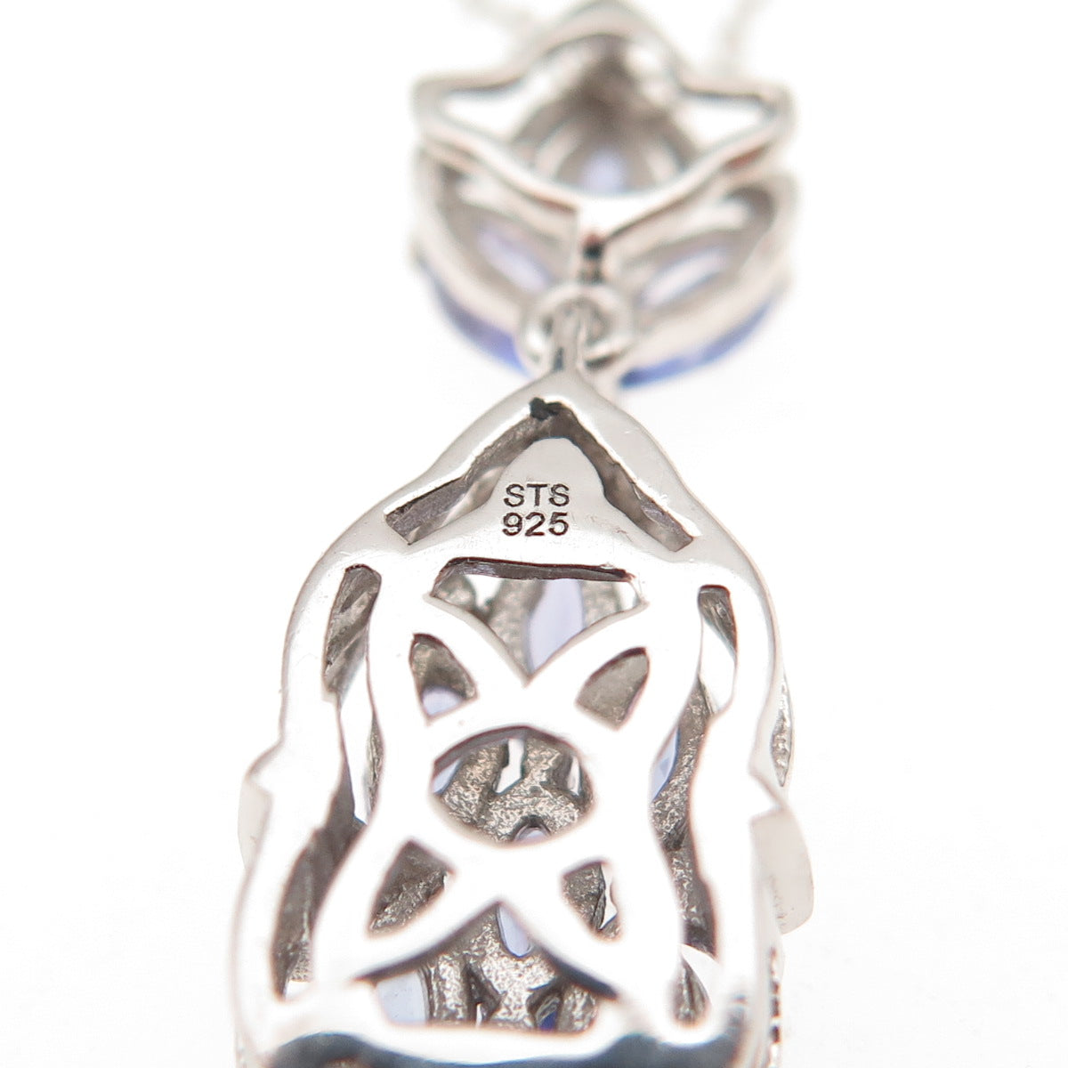 Chuck Clemency 925 Sterling Silver Real Tanzanite Cable Chain Necklace 20"