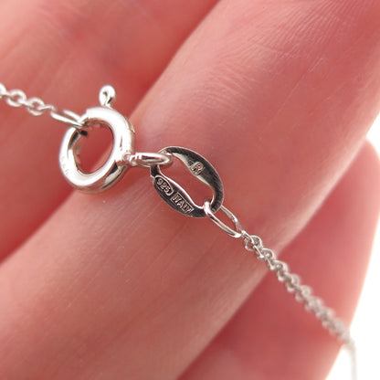 925 Sterling Silver Round-Cut C Z Graduated Drop Cable Chain Necklace 18"