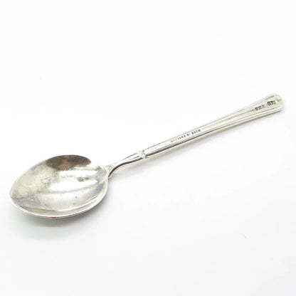 TURNER & SIMPSON 925 Sterling Silver Antique Birmingham Enamel Flower Spoon