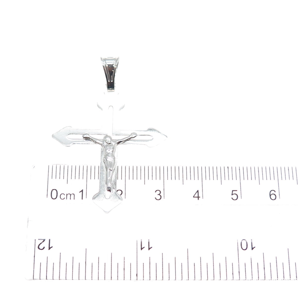 925 Sterling Silver Italy Crucifix Cross Religious Charm Pendant