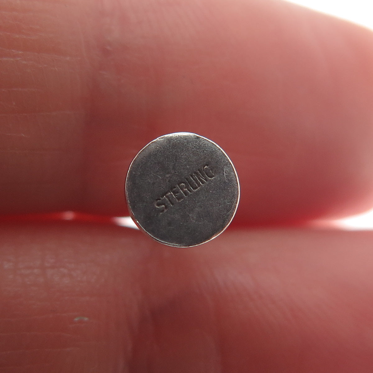 925 Sterling Silver Antique Stop & Go Train Tracks Sign Minimalist 3D Pendant