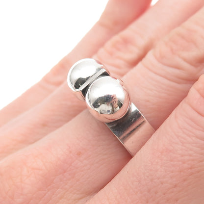 Kupittaan Kulta 925S Sterling Silver Vintage Finland Modernist Ball Ring Size 7