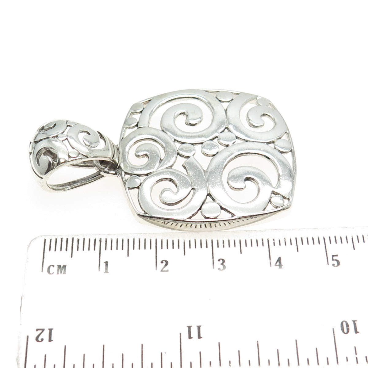 925 Sterling Silver Vintage Ornate Pendant