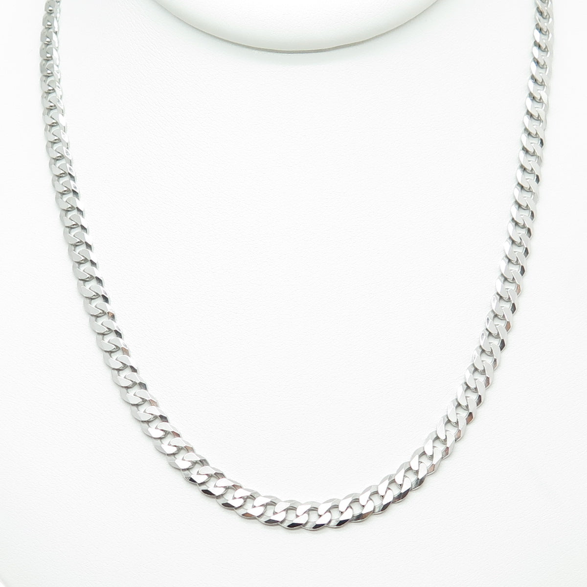 KARIZIA SPA KA-1772 925 Sterling Silver Italy Curb Chain Necklace 20"