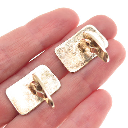 David Andersen 925S Sterling Silver Gold Plated Vintage Norway Enamel Cufflinks