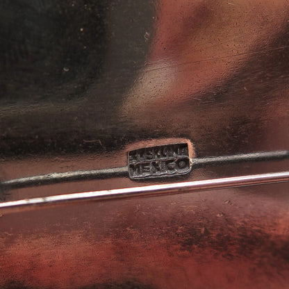 925 Sterling Silver Vintage Mexico Warrior Storyteller Rectangle Pin Brooch