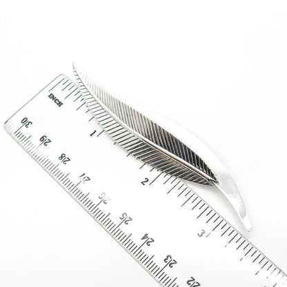925 Sterling Silver Vintage Beau Leaf Pin Brooch