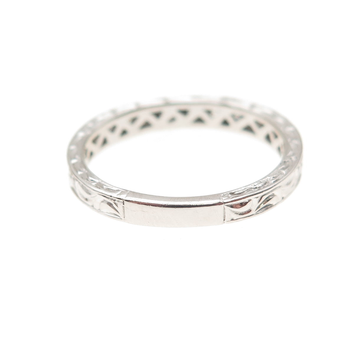 925 Sterling Silver Round-Cut C Z Half Eternity Band Ring Size 7