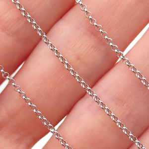 925 Sterling Silver Vintage Rolo Chain Necklace 18-20"