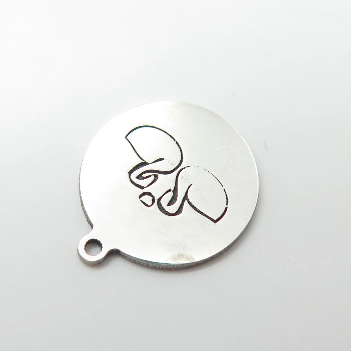 925 Sterling Silver USA Two In Town Swan Bird Charm Pendant