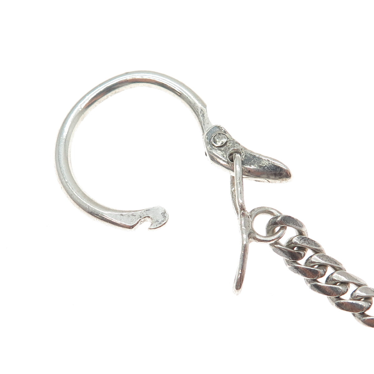 INDUSTRIA PERUANA 925 Sterling Silver Vintage Llama Key Fob Chain Holder