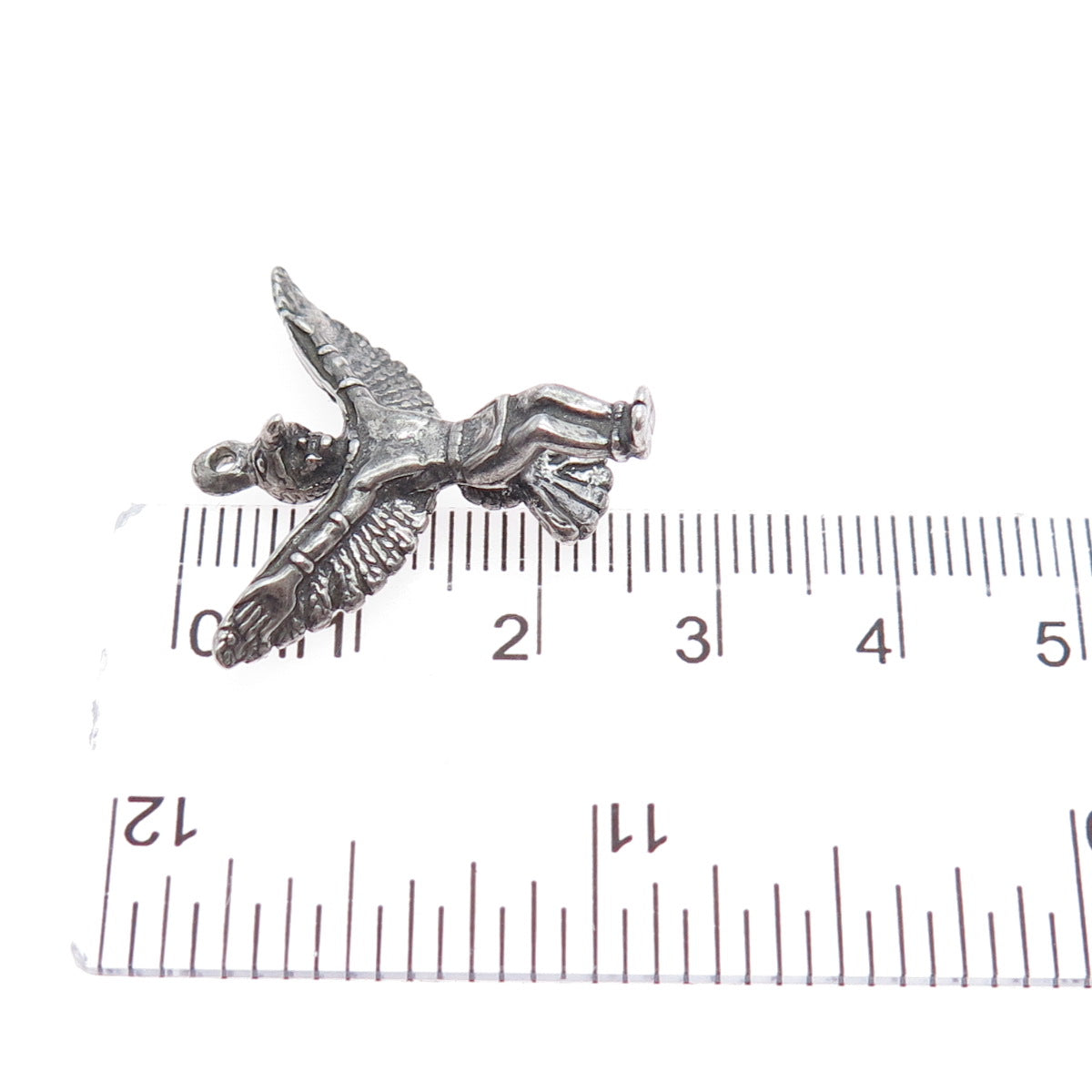 Old Pawn Sterling Silver Vintage Southwestern Indian Bird Dancer Mini Pendant