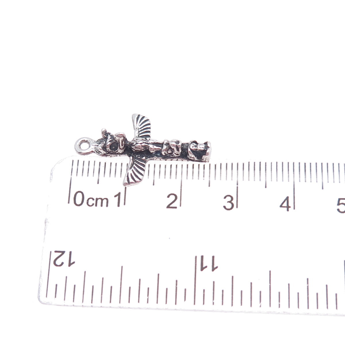 Old Pawn 925 Sterling Silver Vintage Southwestern Totem Pole Tribal Pendant