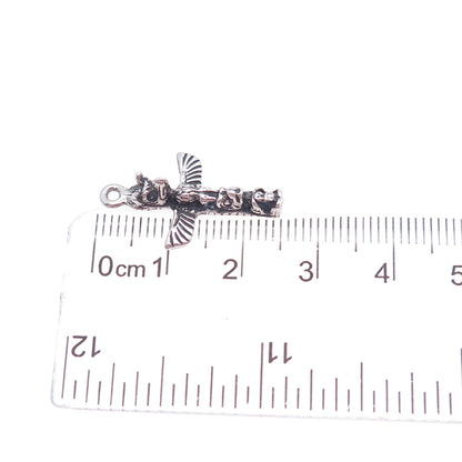 Old Pawn 925 Sterling Silver Vintage Southwestern Totem Pole Tribal Pendant