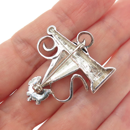 925 Sterling Silver Vintage 01 01 00 Mark Of The Millennium Pin Brooch
