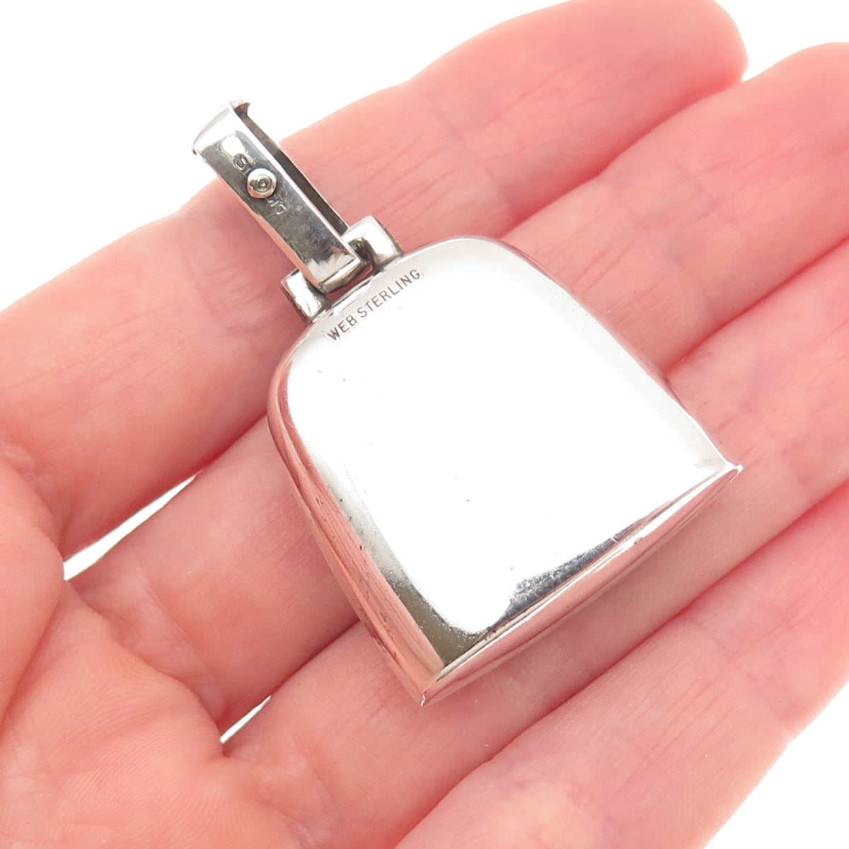 Webster 925 Sterling Silver Antique Art Deco Bell Rattle Pendant