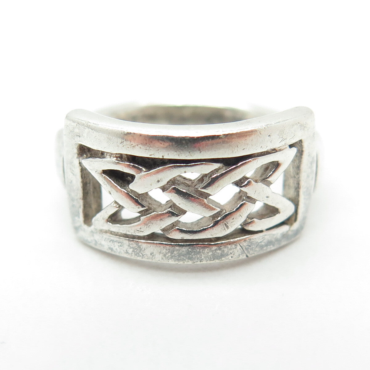 925 Sterling Silver Vintage Celtic Knot Ring Size 5.25