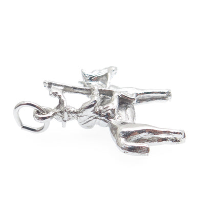 925 Sterling Silver Antique Royal Canadian Mounted Police Horse Mini Pendant