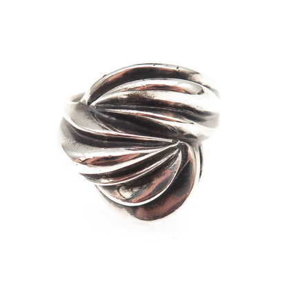 Chapal Zenray 925 Sterling Silver Vintage Modernist Oxidized Ring Size 8