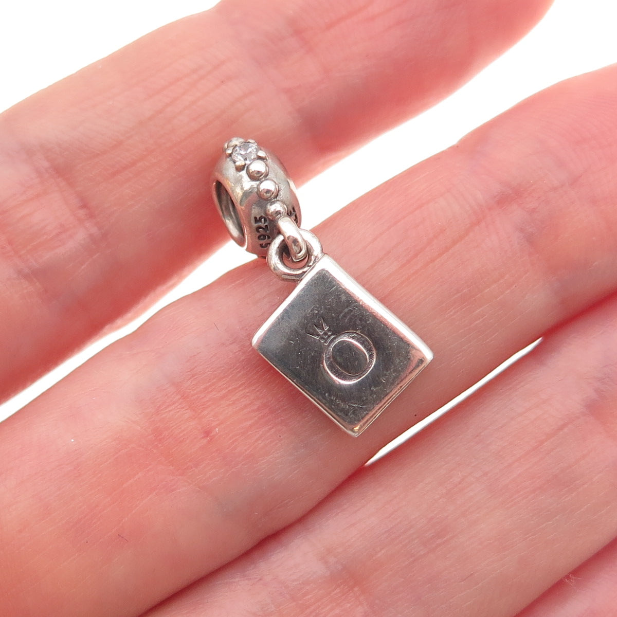 Pandora 925 Sterling Silver C Z Passport Adventure Awaits Dangle Charm