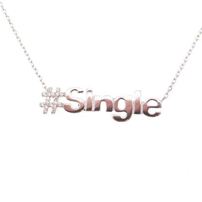 925 Sterling Silver Round-Cut C Z #Single Cable Chain Necklace 16-18"