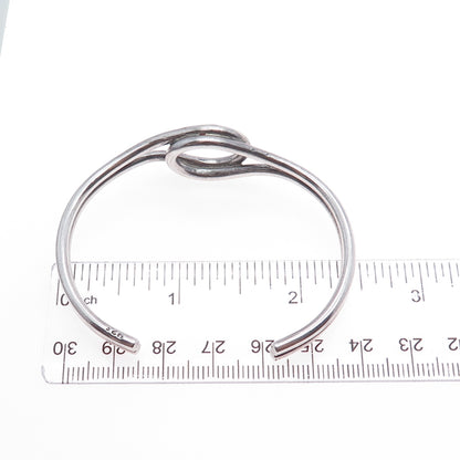 925 Sterling Silver Vintage Modernist Overlay Adjustable Bracelet 6.25"