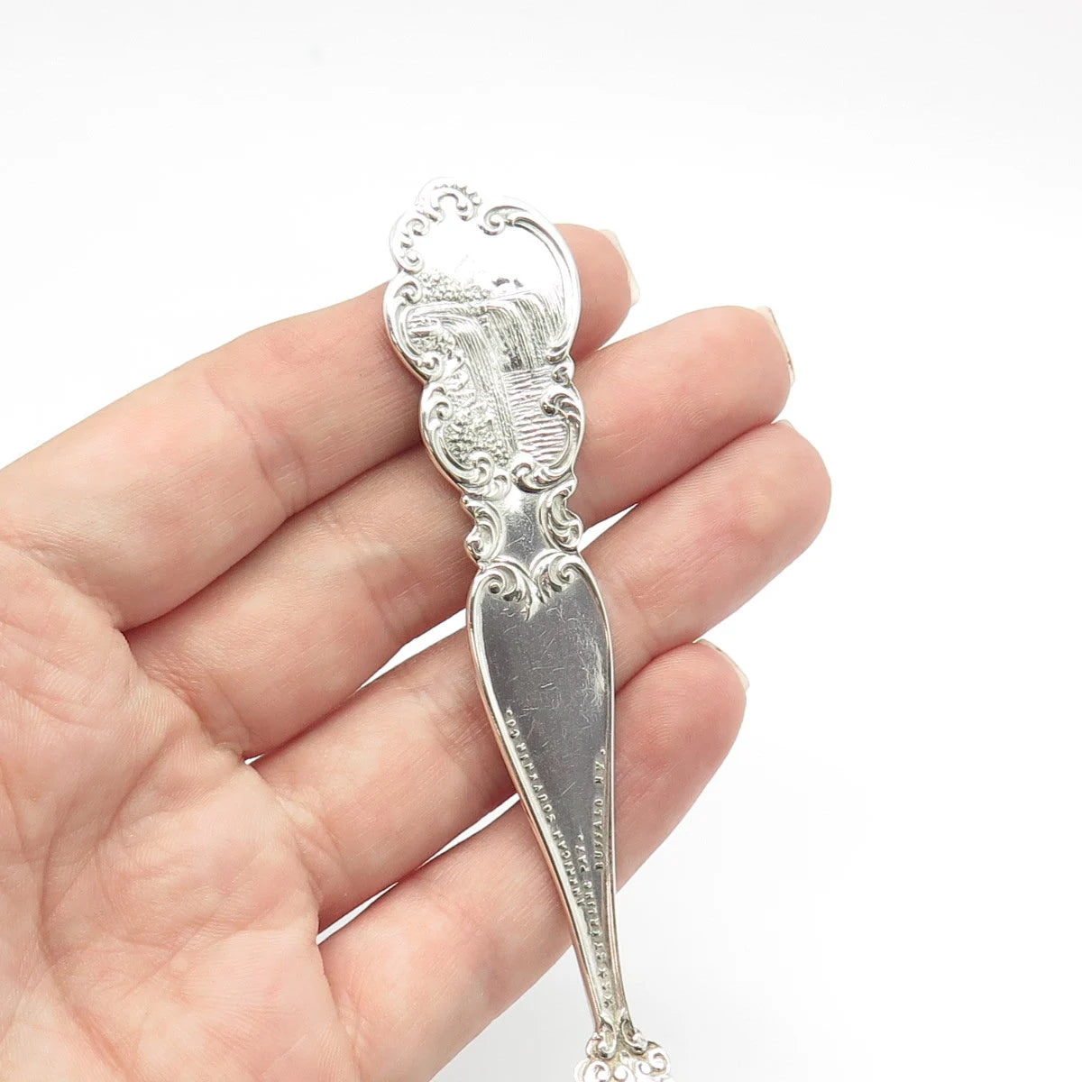925 Sterling Silver Antique American Souvenir Co. Ornate Spoon